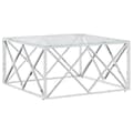 Miniatyrbillede 3 af 7: Sofabord 80x80x40 cm rustfrit stål og glas - Sofabord - Sofaborde - Home & Living