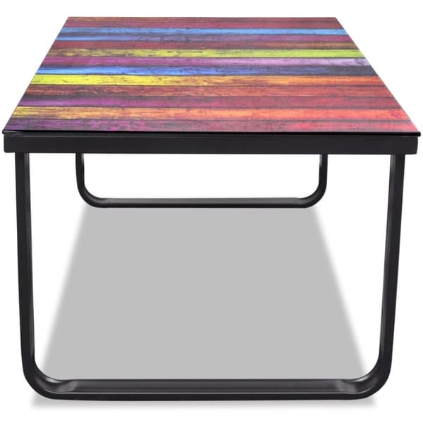 Sofabord med regnbueprint glasbordplade - Sofabord - Sofaborde - Home & Living