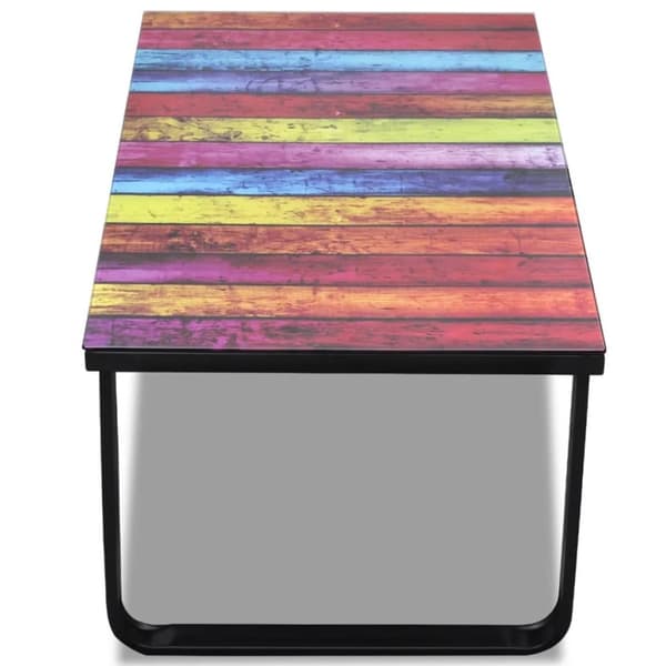 Sofabord med regnbueprint glasbordplade - Sofabord - Sofaborde - Home & Living