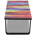 Miniatyrbillede 5 af 8: Sofabord med regnbueprint glasbordplade - Sofabord - Sofaborde - Home & Living