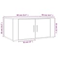 Miniatyrbillede 10 af 10: Sofabord 80x50x36 cm konstrueret træ sort - Sofabord - Sofaborde - Home & Living