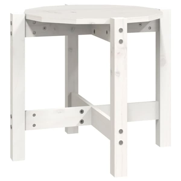 Sofabord Ø 52,5x45 cm massivt fyrretræ hvid - Sofabord - Sofaborde - Home & Living