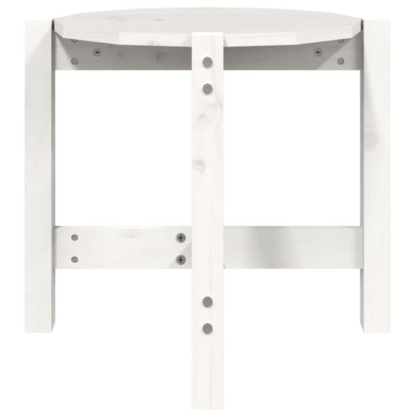 Sofabord Ø 52,5x45 cm massivt fyrretræ hvid - Sofabord - Sofaborde - Home & Living