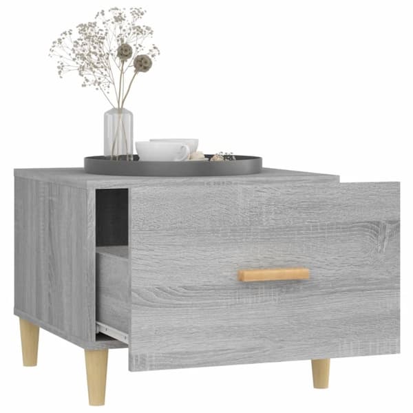 Sofaborde 2 stk. 50x50x40 cm konstrueret træ grå sonoma-eg - Sofabord - Sofaborde - Home & Living