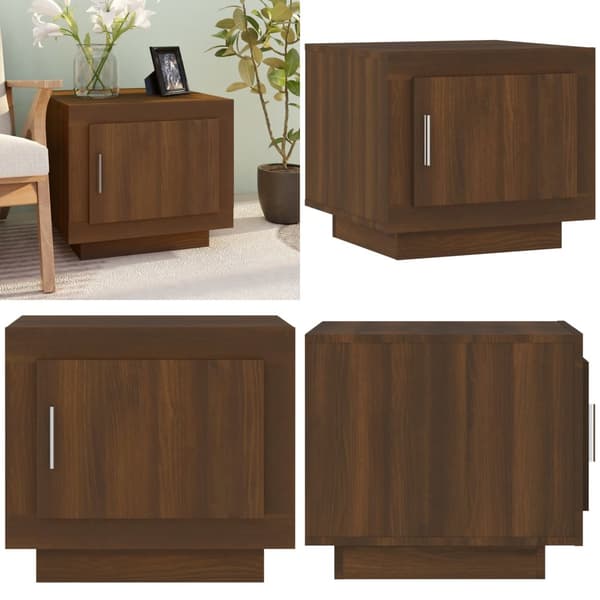 Sofabord 51x50x45 cm konstrueret træ brun egetræsfarve - Sofabord - Sofaborde - Home & Living