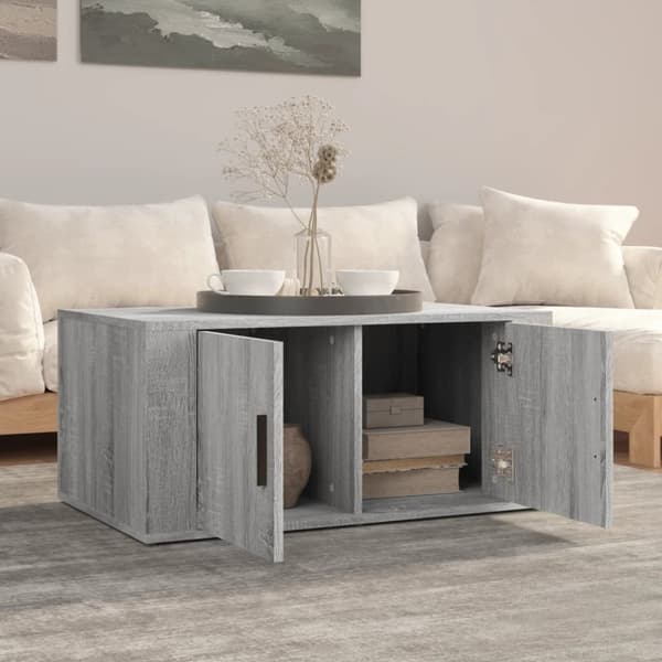 Sofabord 80x50x36 cm konstrueret træ grå sonoma-eg - Sofabord - Sofaborde - Home & Living