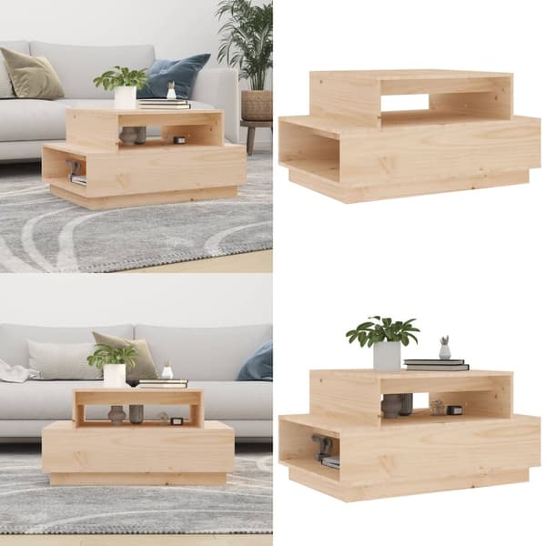 Sohvapöytä 80x55x40,5 cm täysi mänty - Sohvapöytä - Sohvapöydät - Home & Living