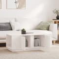Miniatyrbillede 4 af 10: Sofabord 110x50x40 cm massivt fyrretræ hvid - Sofabord - Sofaborde - Home & Living
