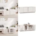 Miniatyrbillede 1 af 10: Sofabord 110x50x40 cm massivt fyrretræ hvid - Sofabord - Sofaborde - Home & Living