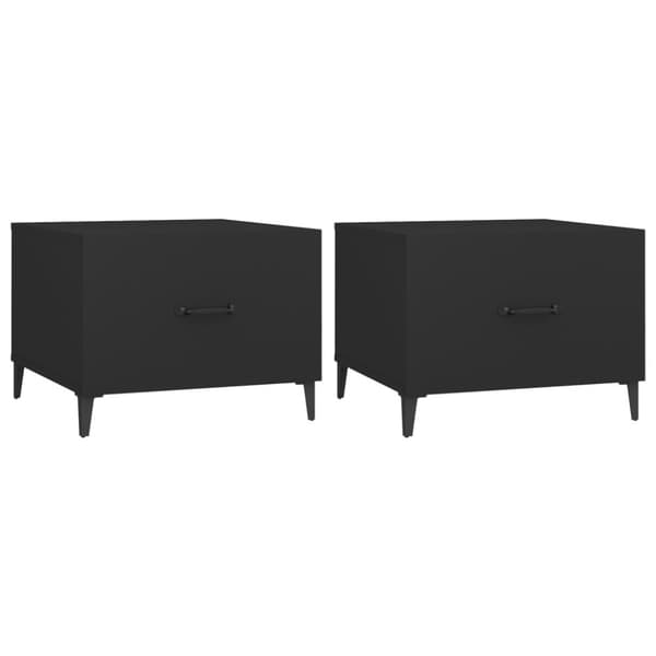 Sofabord med metalben 2 stk. 50x50x40 cm sort - Sofabord - Sofaborde - Home & Living
