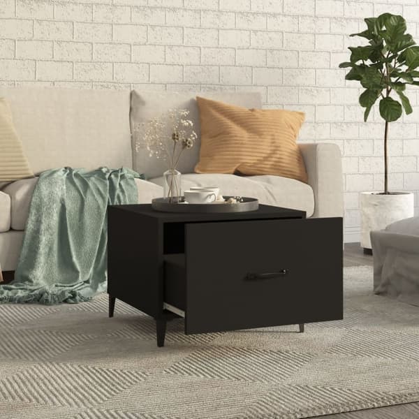 Sofabord med metalben 2 stk. 50x50x40 cm sort - Sofabord - Sofaborde - Home & Living