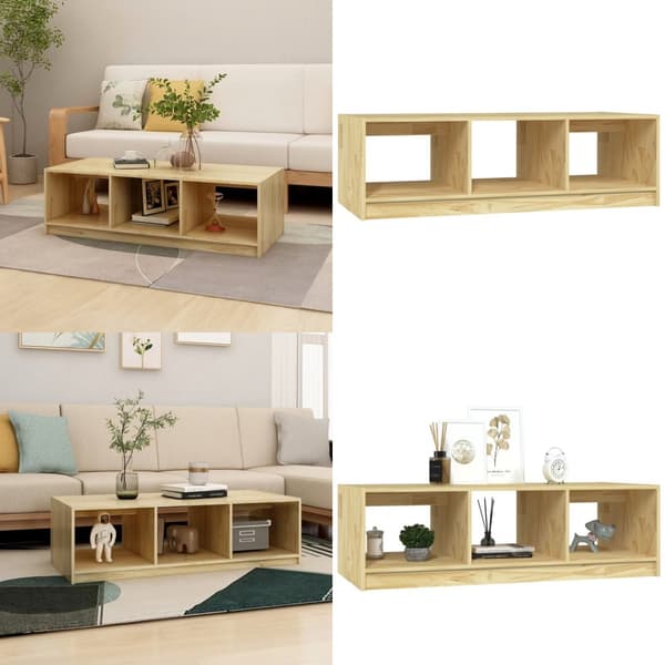 Sohvapöytä 110x50x34 cm täysi mänty - Sohvapöytä - Sohvapöydät - Home & Living