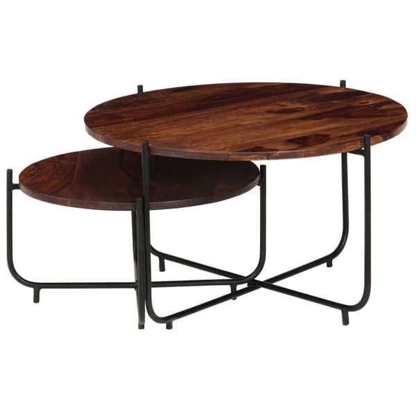 Sofabordssæt i 2 dele massivt sheeshamtræ 60 x 35 cm - Sofabord - Sofaborde - Home & Living