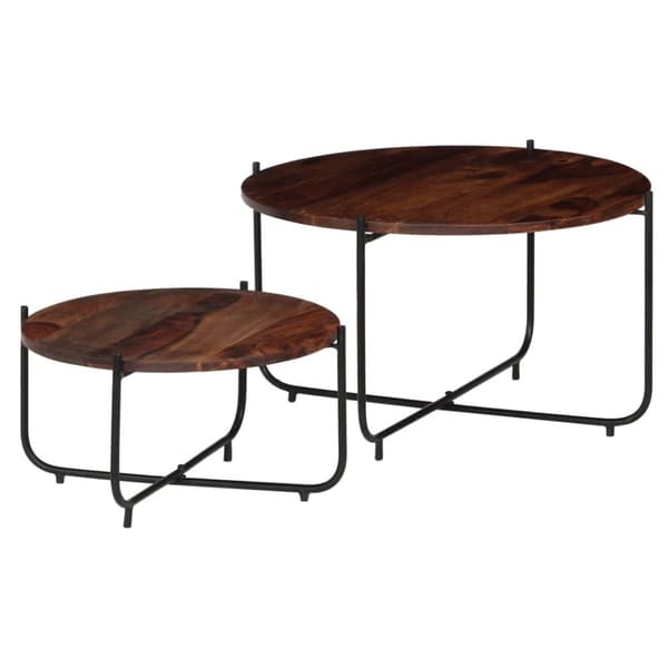 Sofabordssæt i 2 dele massivt sheeshamtræ 60 x 35 cm - Sofabord - Sofaborde - Home & Living