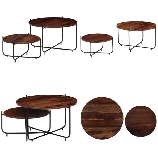 Sofabordssæt i 2 dele massivt sheeshamtræ 60 x 35 cm - Sofabord - Sofaborde - Home & Living