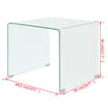 Miniatyrbillede 7 af 7: Sofabord i klart hærdet glas 49,5x50x45 cm - Sofabord - Sofaborde - Home & Living