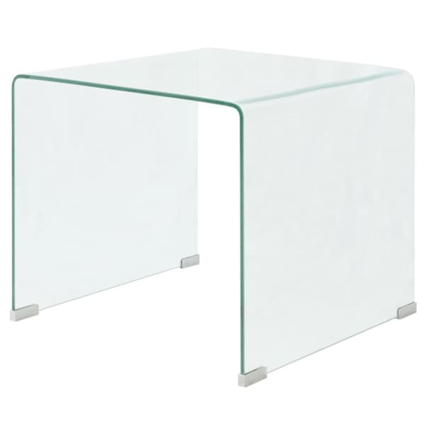 Sofabord i klart hærdet glas 49,5x50x45 cm - Sofabord - Sofaborde - Home & Living