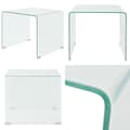 Miniatyrbillede 1 af 7: Sofabord i klart hærdet glas 49,5x50x45 cm - Sofabord - Sofaborde - Home & Living