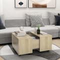Miniatyrbillede 2 af 9: Sofabord 60x60x38 cm spånplade sonoma-eg - Sofabord - Sofaborde - Home & Living