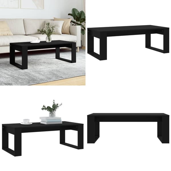 Soffbord svart 102x50x35 cm konstruerat trä - Soffbord - Bord - Home & Living