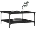 Miniatyrbillede 4 af 10: Sofabord 80x80x40 cm konstrueret træ sort - Sofabord - Sofaborde - Home & Living