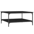 Miniatyrbillede 7 af 10: Sofabord 80x80x40 cm konstrueret træ sort - Sofabord - Sofaborde - Home & Living