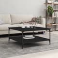 Miniatyrbillede 2 af 10: Sofabord 80x80x40 cm konstrueret træ sort - Sofabord - Sofaborde - Home & Living