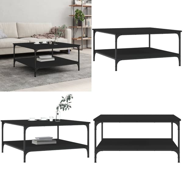 Sofabord 80x80x40 cm konstrueret træ sort - Sofabord - Sofaborde - Home & Living