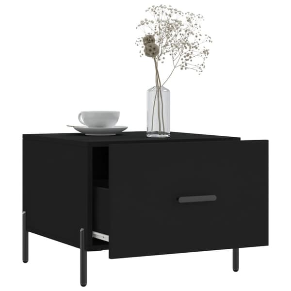Soffbord svart 50x50x40 cm konstruerat trä - Soffbord - Små Soffbord - Home & Living