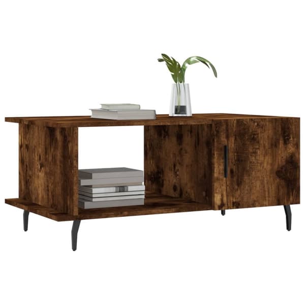 Sofabord 90x50x40 cm konstrueret træ røget egetræsfarve - Sofabord - Sofaborde - Home & Living