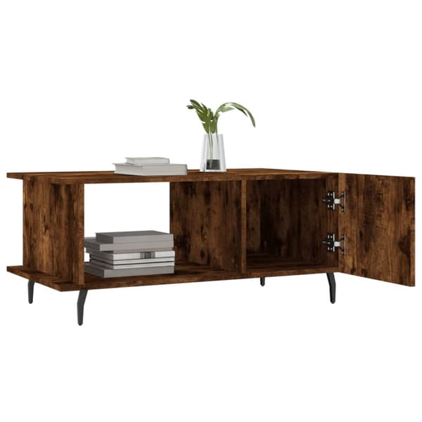 Sofabord 90x50x40 cm konstrueret træ røget egetræsfarve - Sofabord - Sofaborde - Home & Living