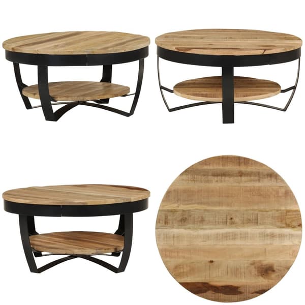 Sofabord i massivt ru mangotræ 65 x 32 cm - Sofabord - Sofaborde - Home & Living