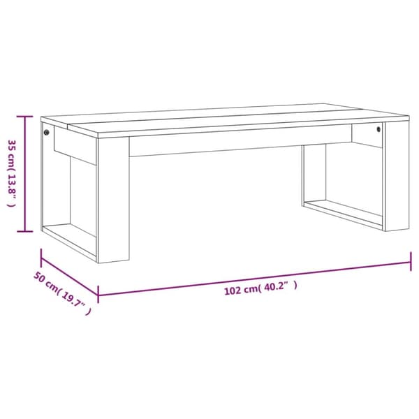 Soffbord rökfärgad ek 102x50x35 cm konstruerat trä - Soffbord - Bord - Home & Living
