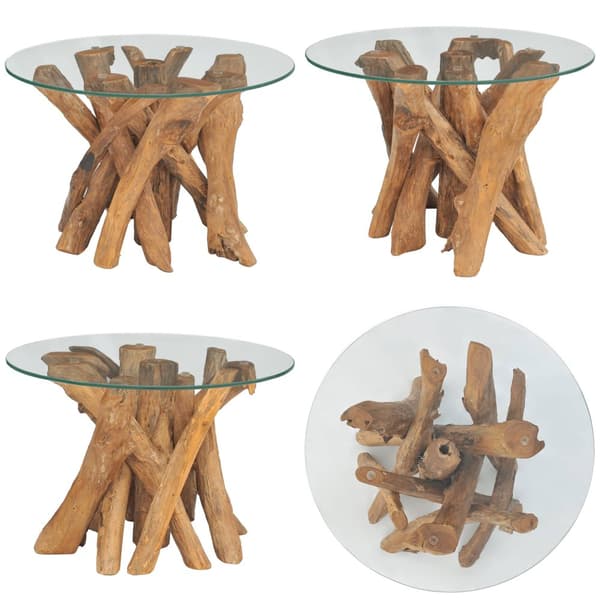Sofabord i massivt teaktræ 60 cm - Sofabord - Sofaborde - Home & Living