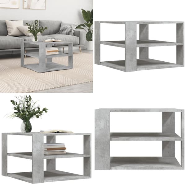 Sofabord 59,5x59,5x40 cm konstrueret træ betongrå - Sofabord - Sofaborde - Home & Living