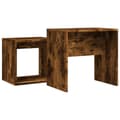 Miniatyrbillede 7 af 11: Indskudsborde 2 stk. Konstrueret træ røget egetræsfarve - Indskudsbord - Indskudsborde - Home & Living