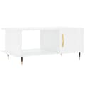 Miniatyrbillede 3 af 11: Sofabord 90x50x40 cm konstrueret træ hvid højglans - Sofabord - Sofaborde - Home & Living