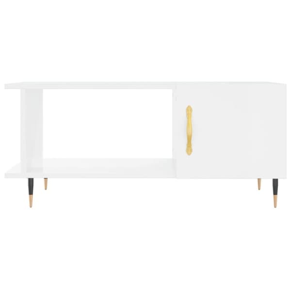 Sofabord 90x50x40 cm konstrueret træ hvid højglans - Sofabord - Sofaborde - Home & Living
