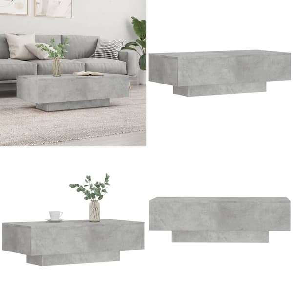Sofabord 100x49,5x31 cm konstrueret træ betongrå - Sofabord - Sofaborde - Home & Living