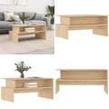 Miniatyrbillede 1 af 10: Sofabord 90x55x42,5 cm konstrueret træ sonoma-eg - Sofabord - Sofaborde - Home & Living