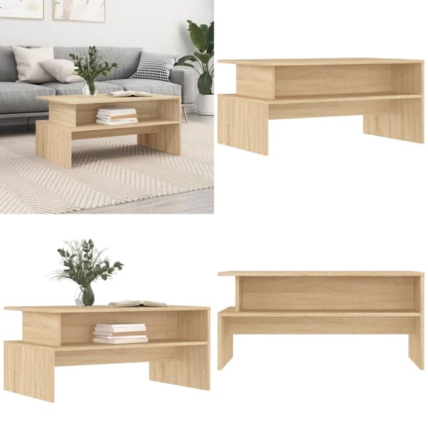 Sohvapöytä Sonoma-tammi 90x55x42,5 cm tekninen puu - Sohvapöytä - Sohvapöydät - Home & Living