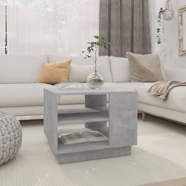 Soffbord betonggrå 55x55x43 cm spånskiva - Soffbord - Bord - Home & Living