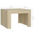 Miniatyrbillede 8 af 8: Sofabord 50x50x35 cm spånplade sonoma-eg - Sofabord - Sofaborde - Home & Living