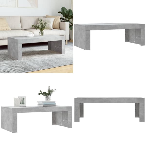 Sofabord 102x50x36 cm konstrueret træ betongrå - Sofabord - Sofaborde - Home & Living