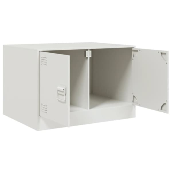 vidaXL Salongbord hvit 67x50x44 cm stål