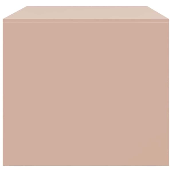 vidaXL Soffbord rosa 67x50x44 cm stål