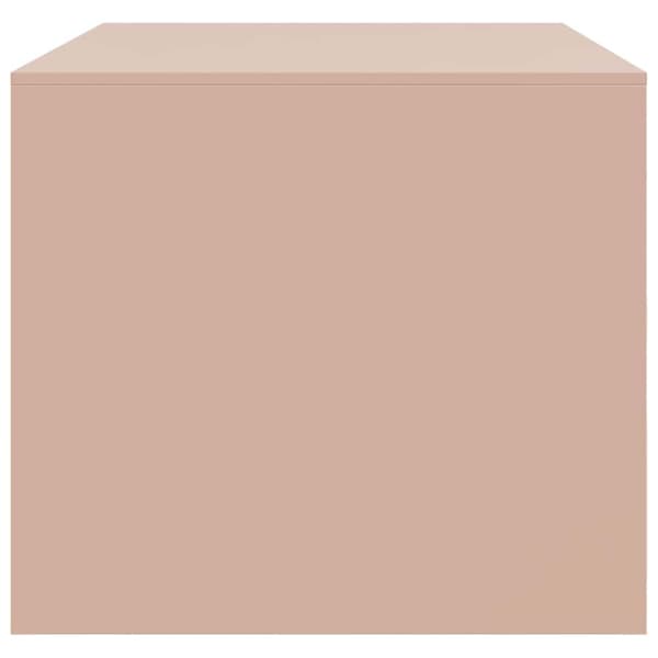 vidaXL Sohvapöytä pinkki 67x50x44 cm teräs