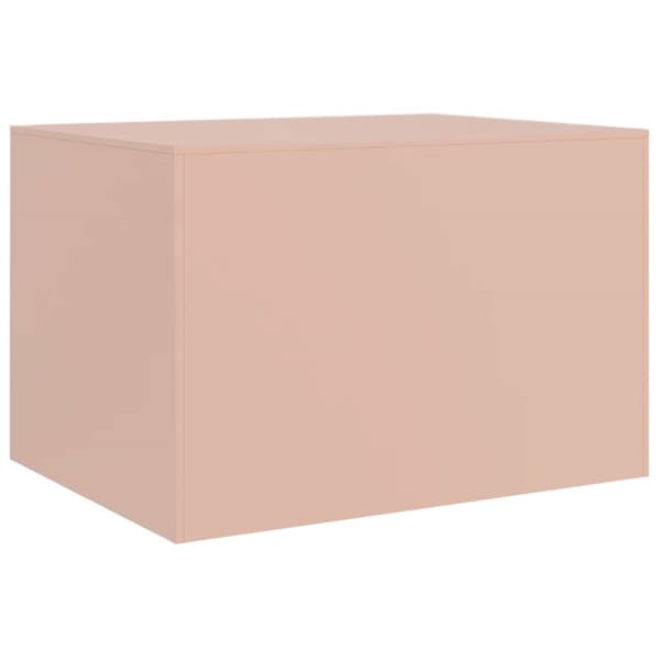 vidaXL Sohvapöytä pinkki 67x50x44 cm teräs