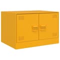 Miniatyrbillede 3 af 11: vidaXL sofabord 67x50x44 cm stål sennepsgul