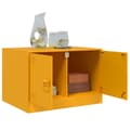 Miniatyrbillede 6 af 11: vidaXL sofabord 67x50x44 cm stål sennepsgul